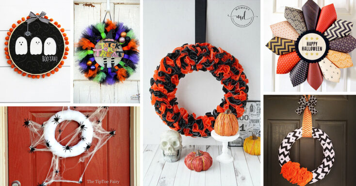 Featured image for 23 Halloween Wreath Ideas to Give Your Door a Spooky and Fun Makeover