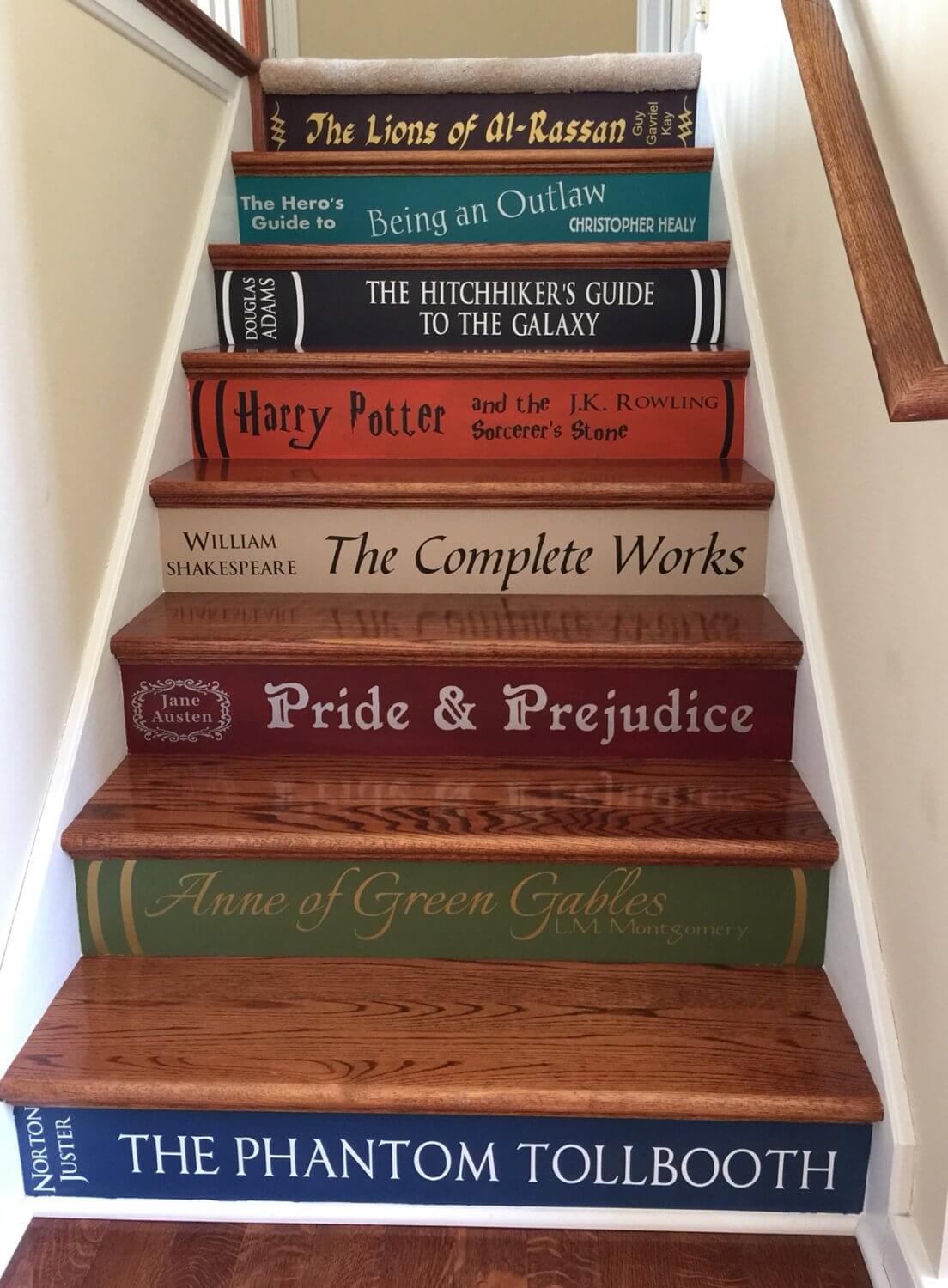 Paint Book Titles On Steps