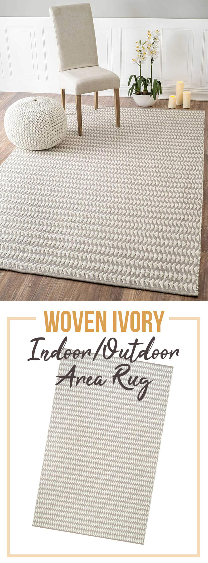 Corrigan Studio Indoor/Outdoor Ivory Area Rug