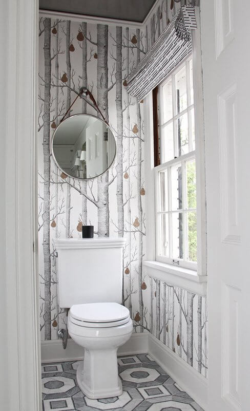 Easy DIY Wallpaper for Stylish Water Closet