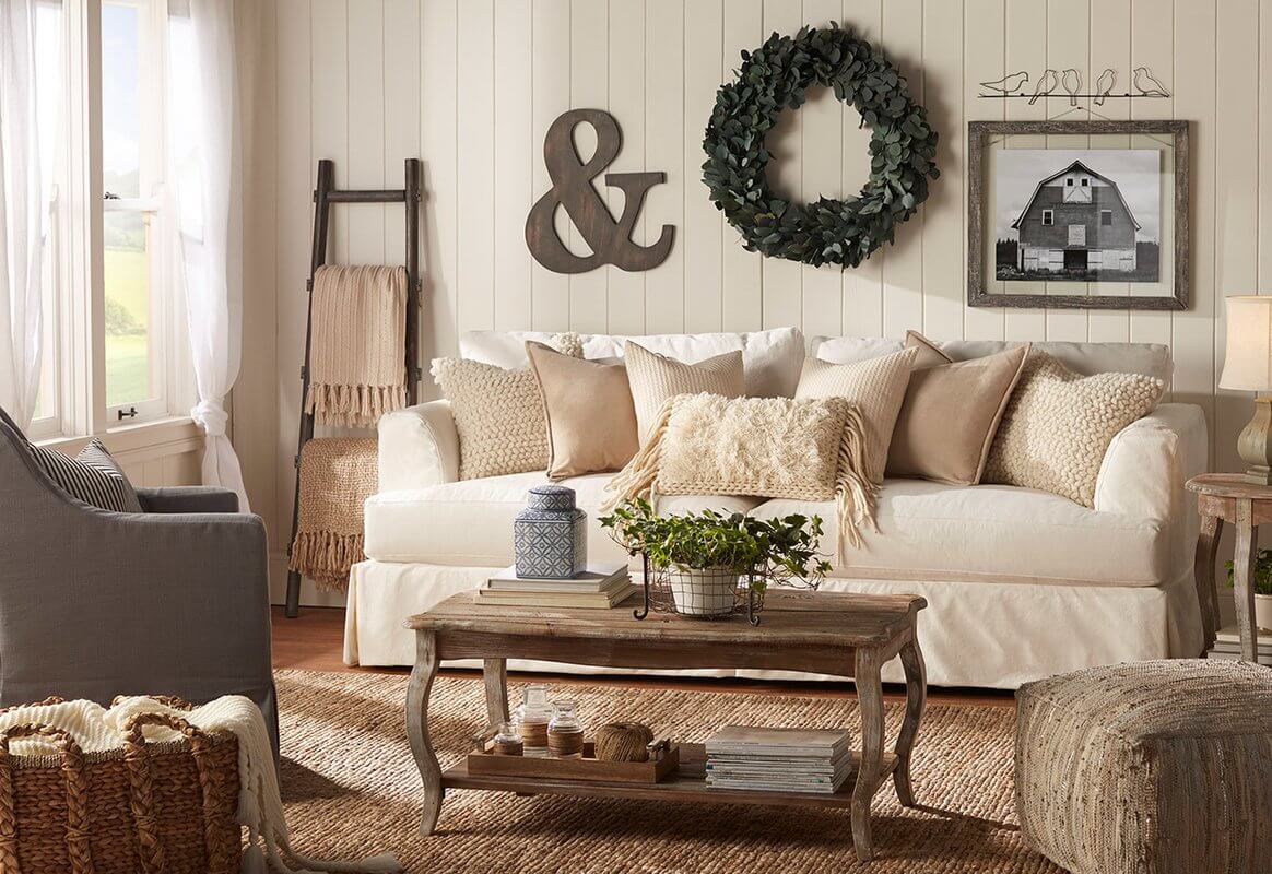 Living Room Rustic Side Table With Glass