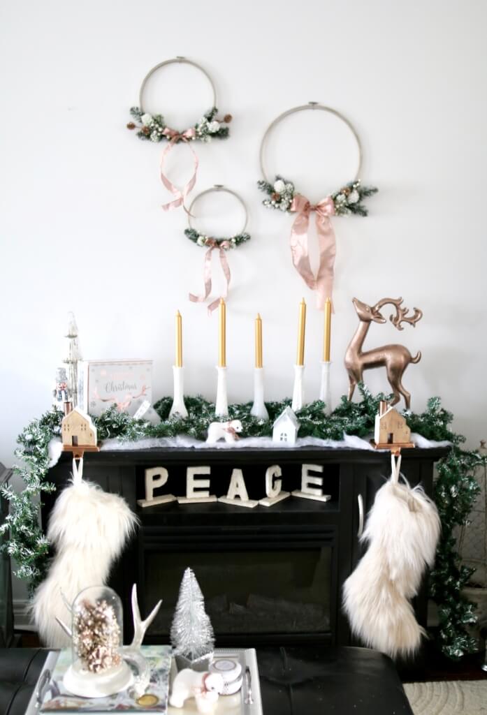 Fireplace Mantle Design with Stockings