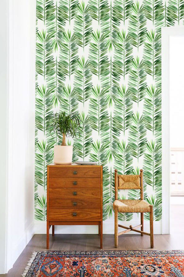 Pretty Tropical Palm Leaves Wall Art