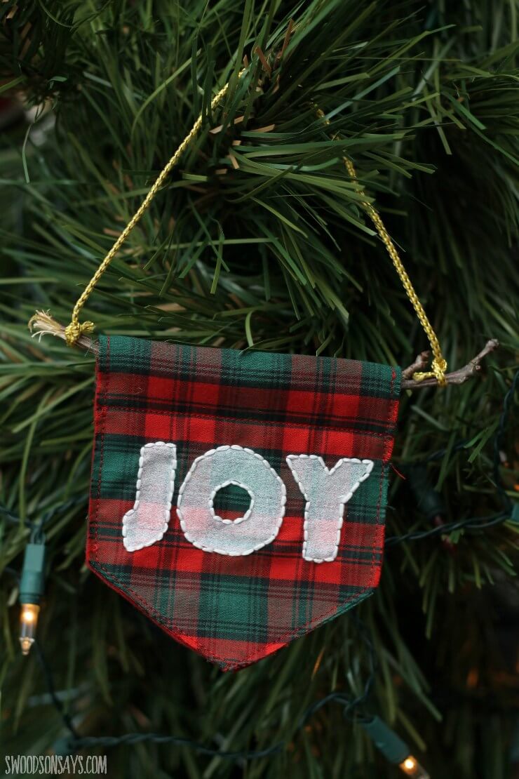 Small Joy Banner Plaid Bulb