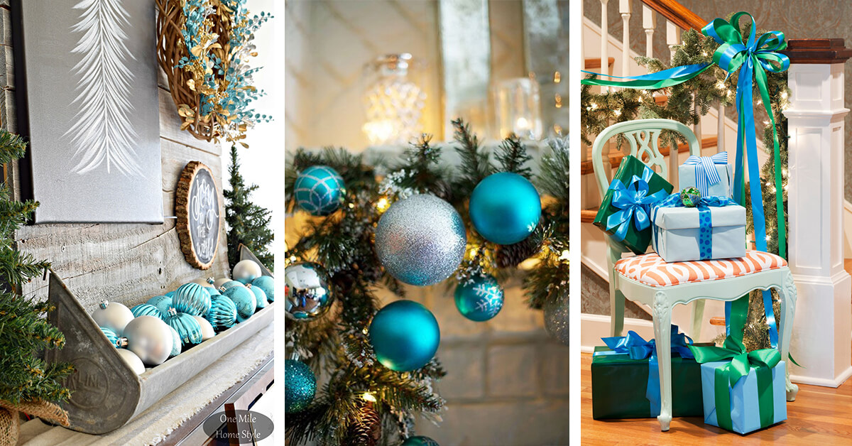 Christmas decorations deals blue