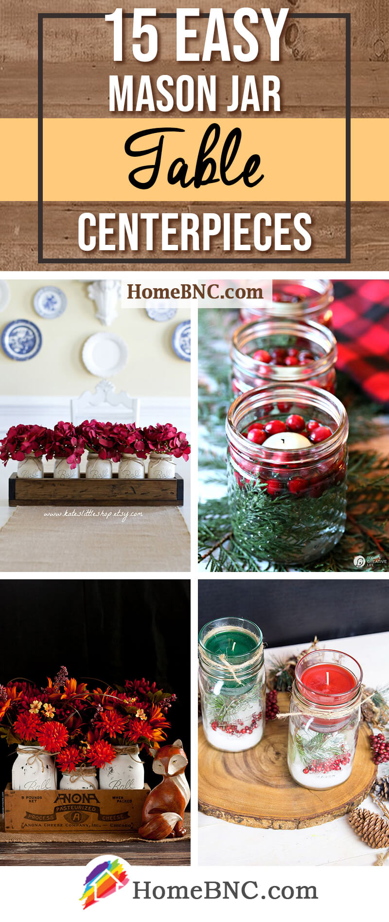 15 Best Mason  Jar  Table Decoration  and Centerpiece Ideas 