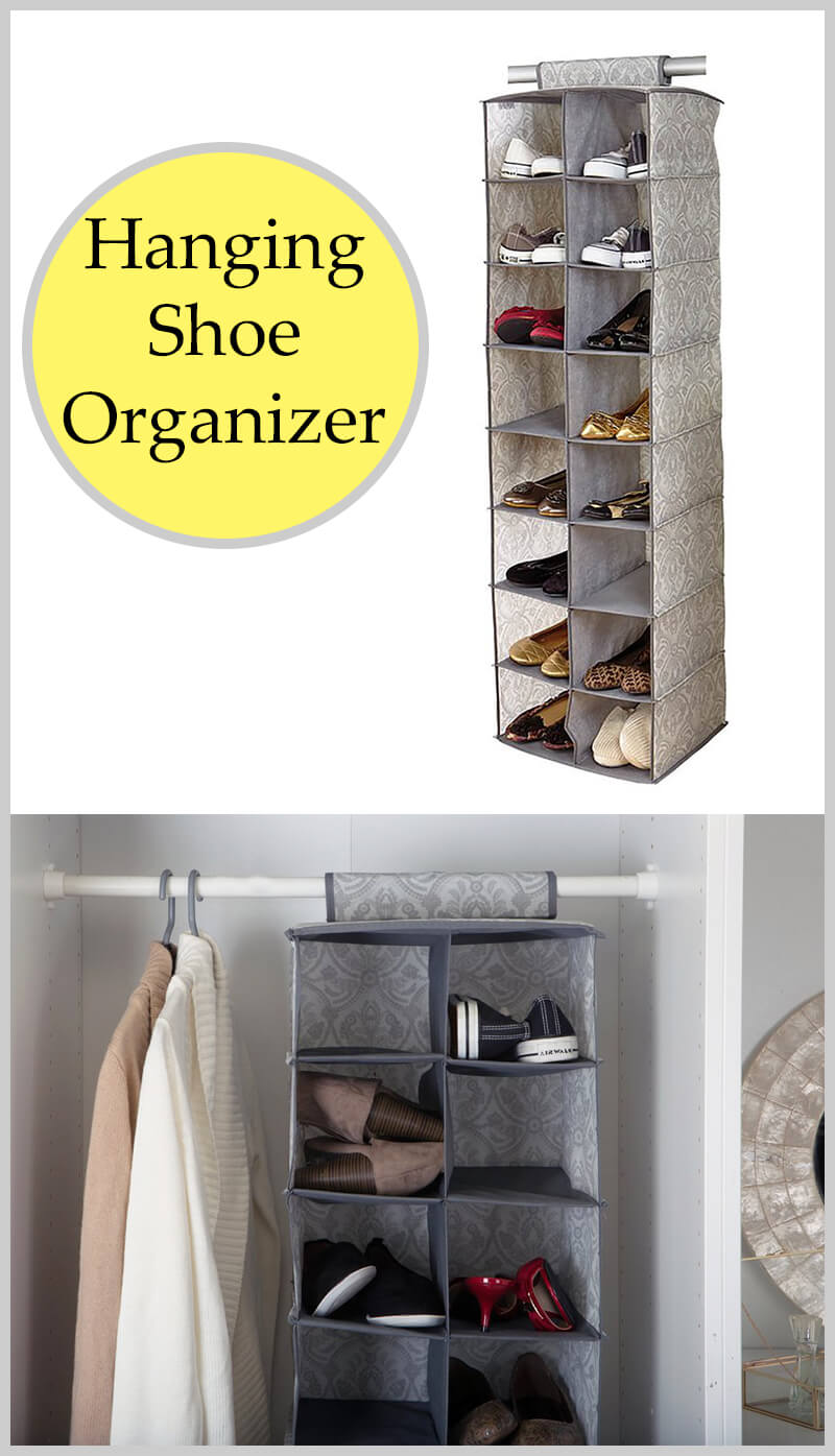 16-Compartment Hanging Shoe Organizer for Small Spaces