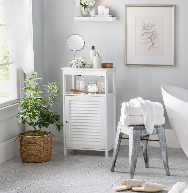 Contemporary Style Bathroom Organizing Cabinet