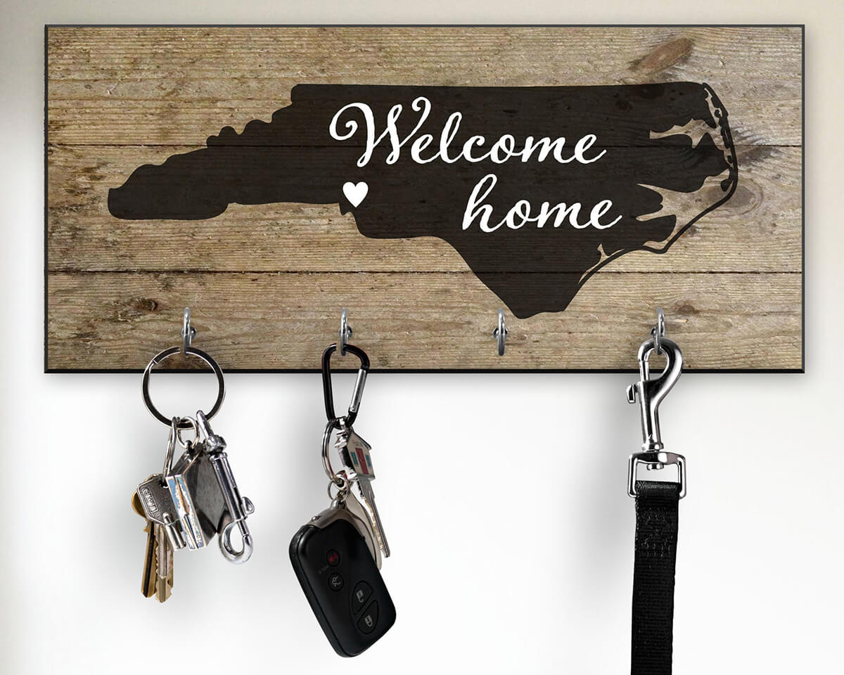 black and beautiful design steel Holder NEW Wall Welcome Home Key Hook 
