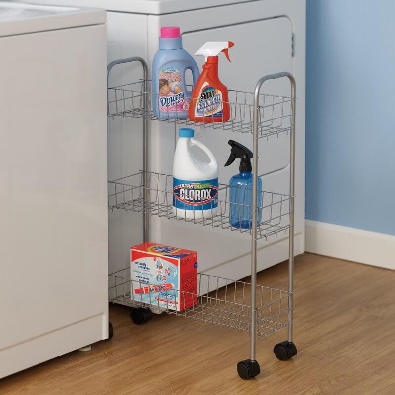 3 Shelf Laundry Cart for Storage