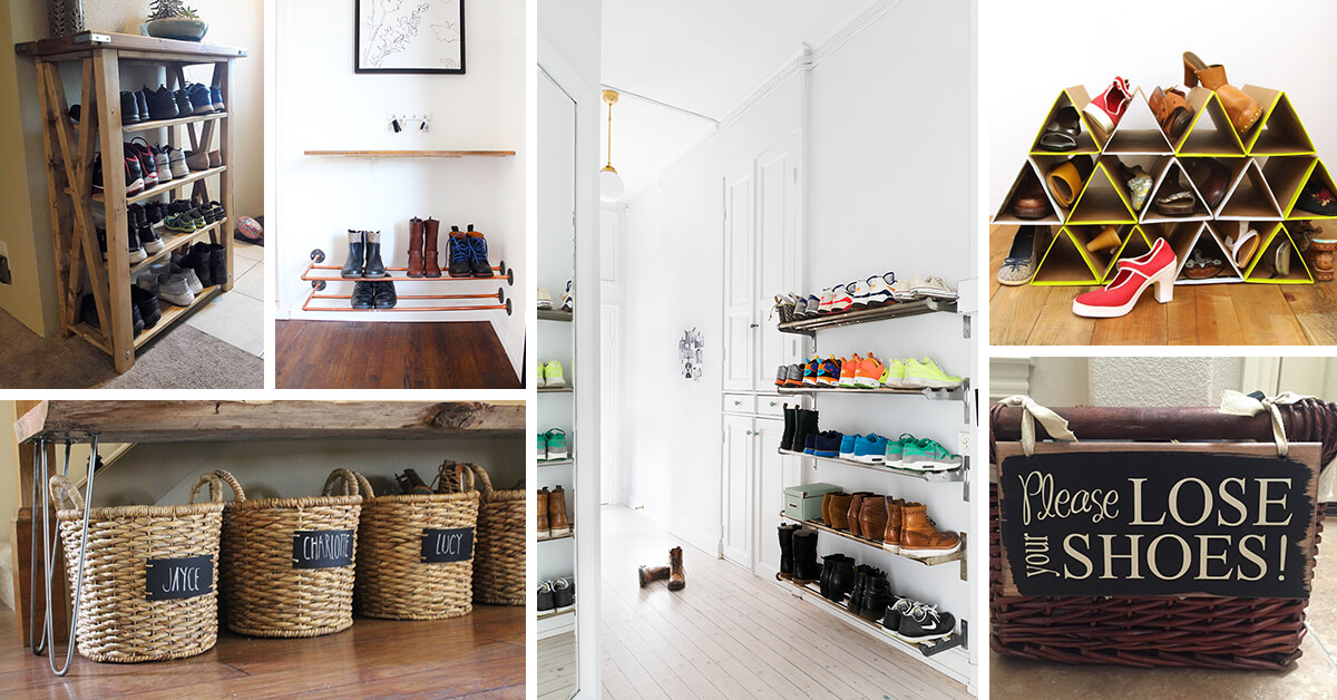 hallway shoe rack