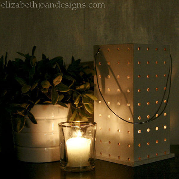 Pegboard Votive Candle Holder or Luminary