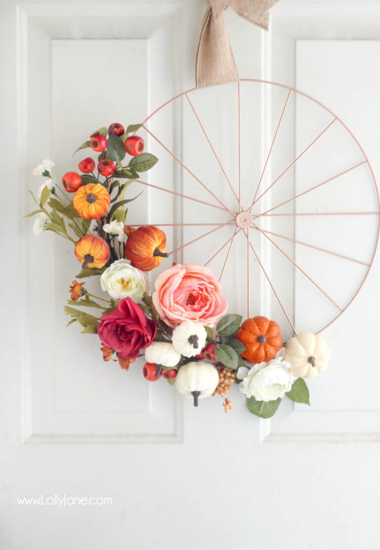 Welcoming Pink Spinning Wheel and Flowers