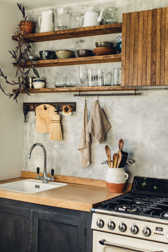 18 Best Open Kitchen Shelf Ideas And, Kitchen Open Shelving Depth