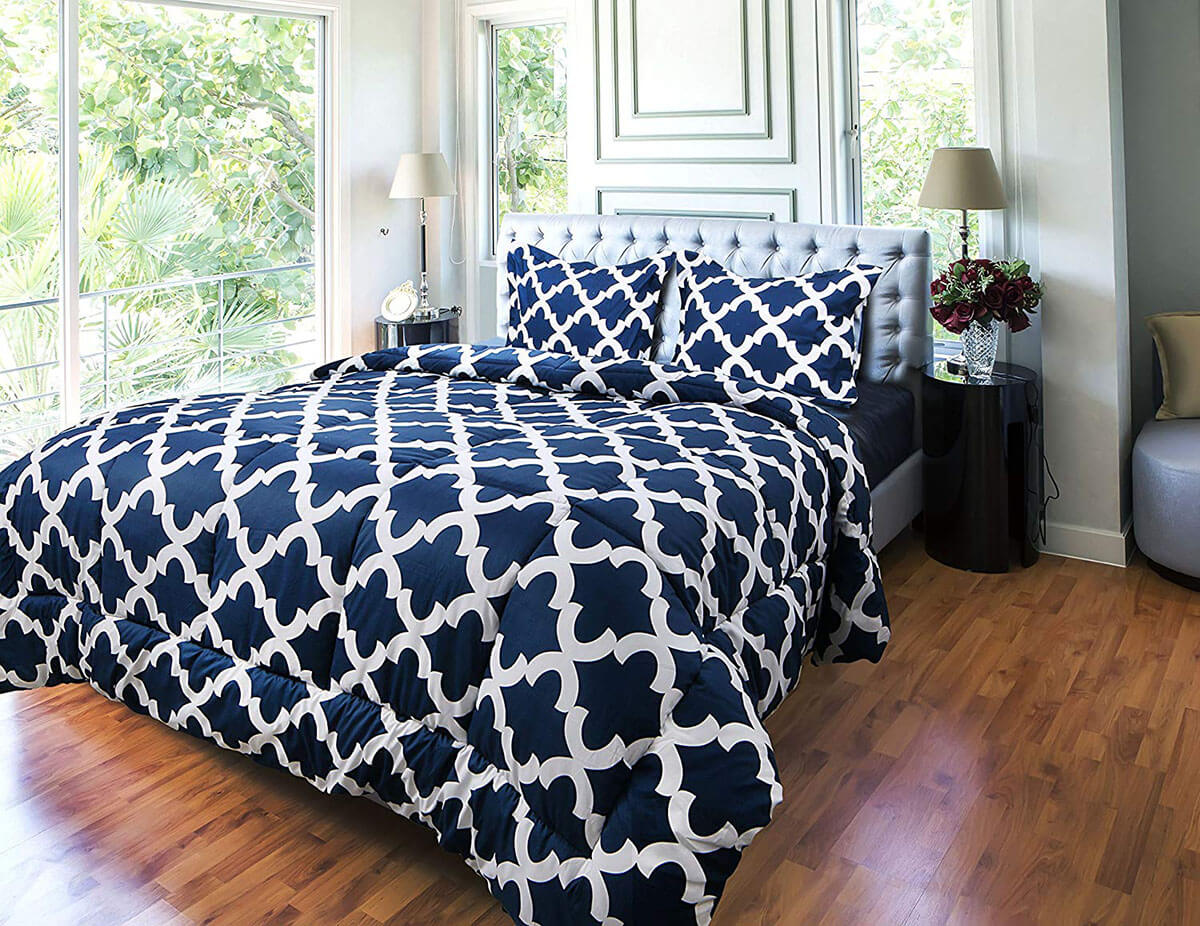 Regal Patterned Bedding Featuring Down Alternative