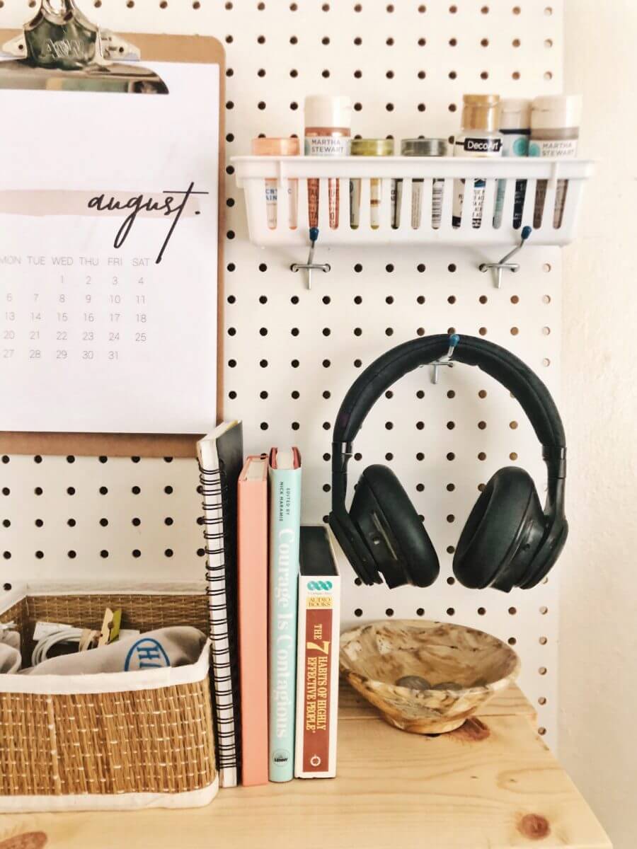 Wall Desk Organizer for Dorm Rooms