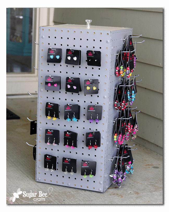 Pegboard Spinning Organizing Jewelry Rack