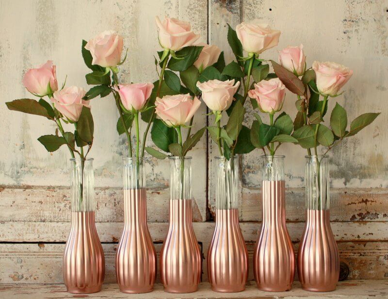 Splendid Pink Roses in Almost Matching Vases