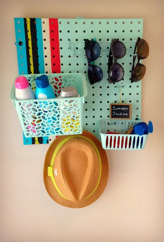 All-weather Pegboard Organizer for the Mudroom
