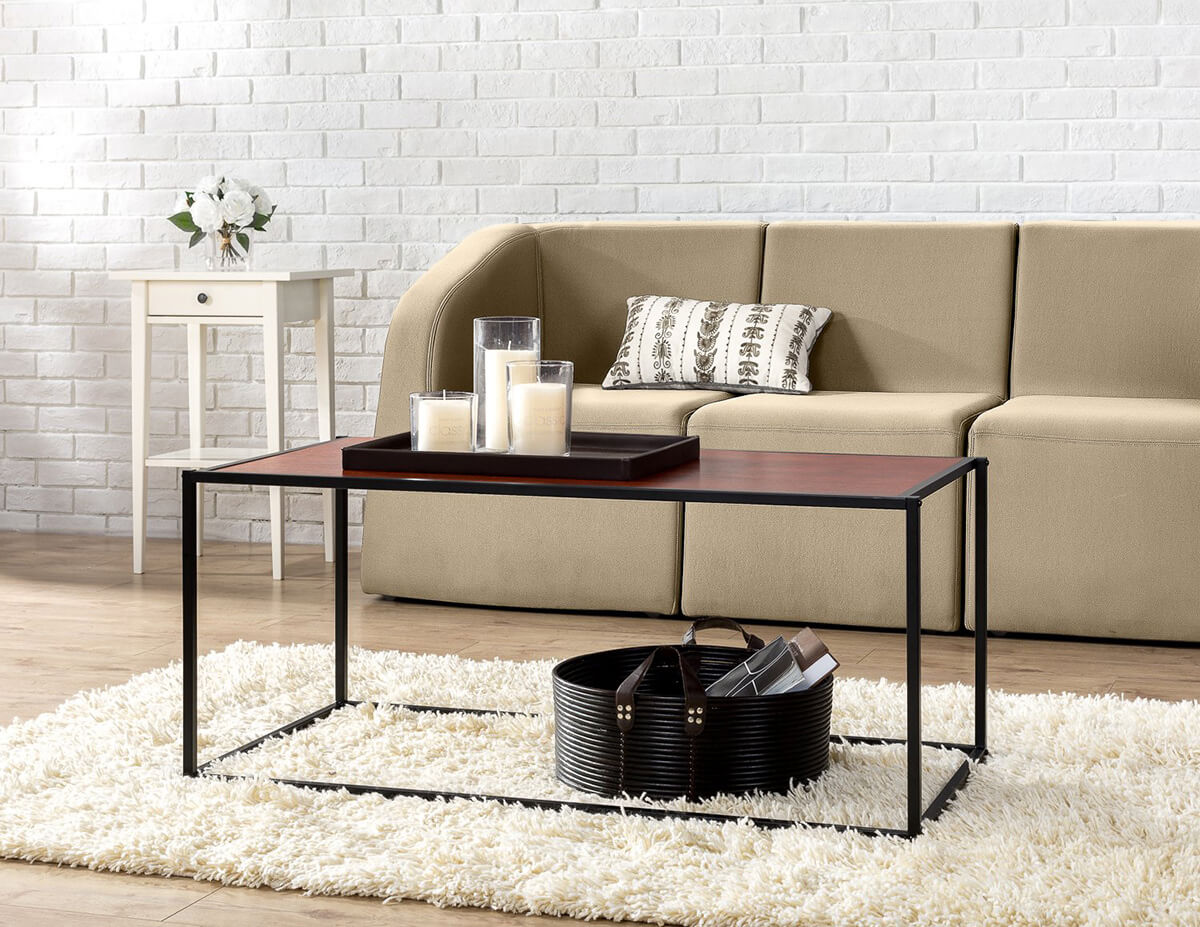 Minimalistic Rectangular and Classic Brown Table
