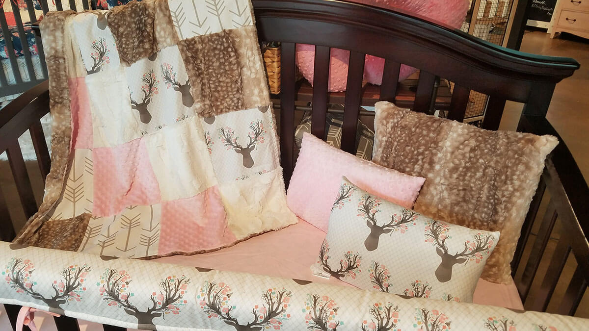 Posh and Pink Stag-Inspired Bedding