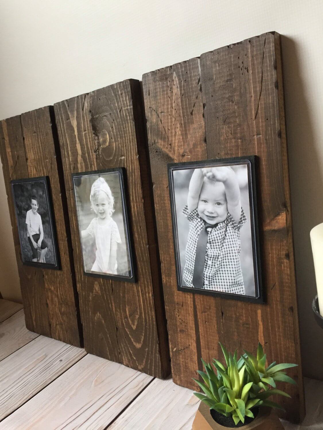 Dark Stained Natural Wooden Frames — Homebnc