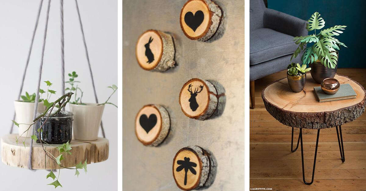 Wooden Log Slices Natural Tree Round Shape Tableware Wedding Creative DIY D6Z2