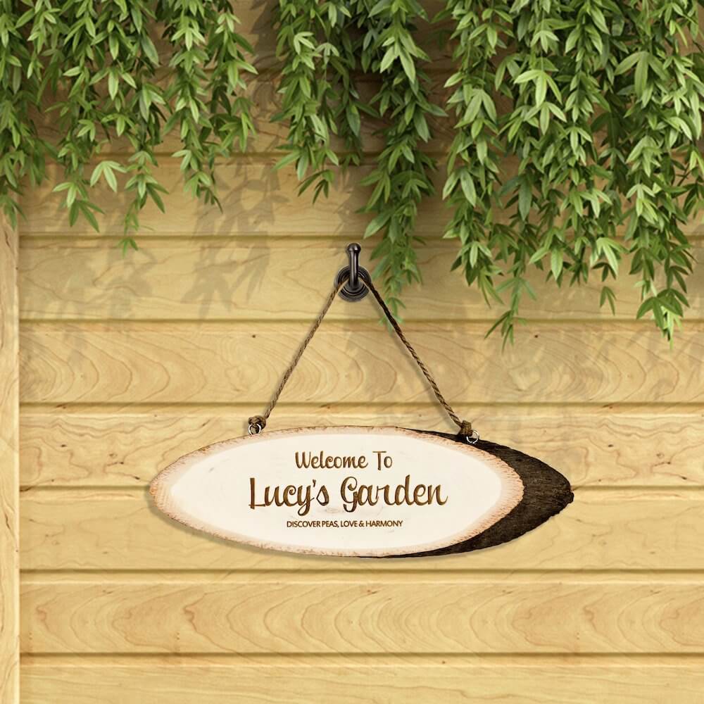 "Welcome to My Garden" Wooden Sign