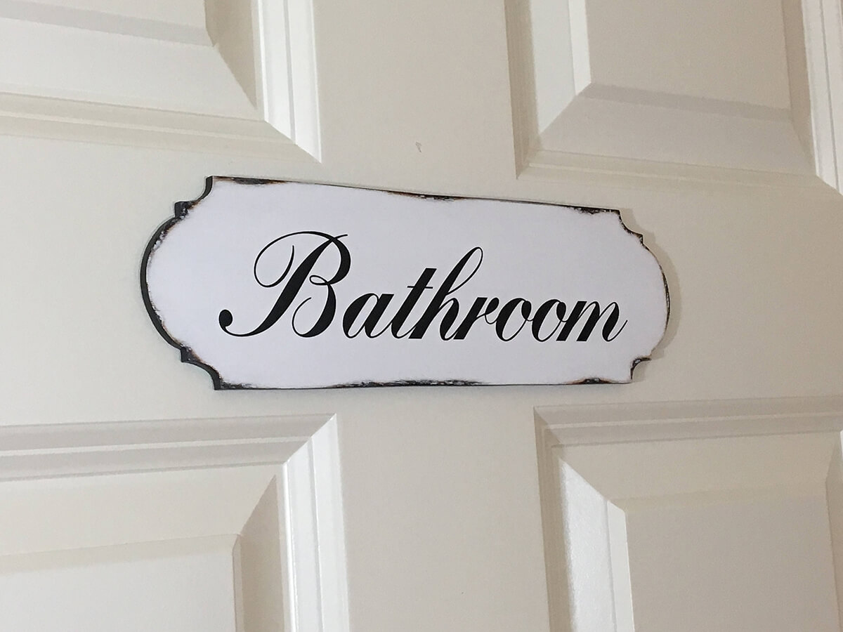 bath signs for bathroom