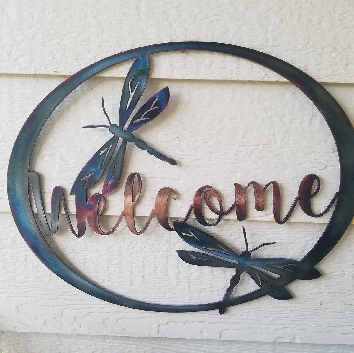 Dragonfly Welcome Garden Sign