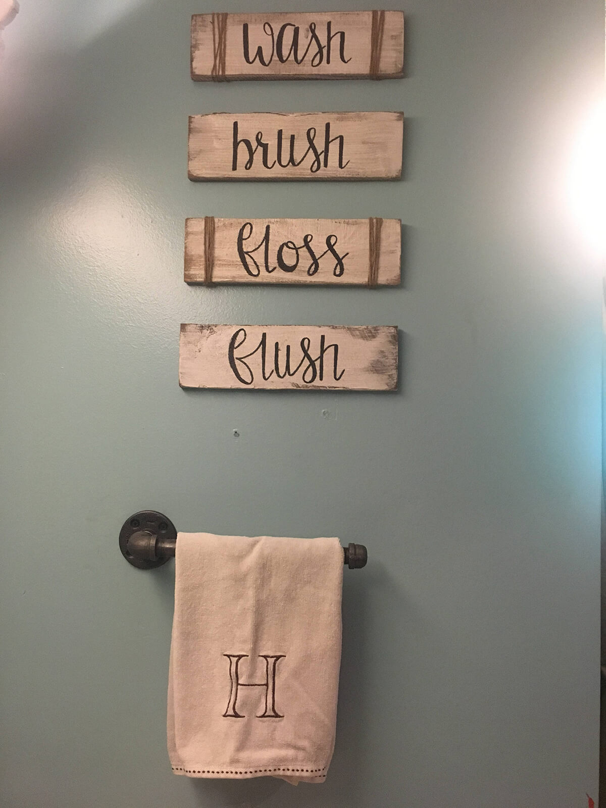 Wash Brush Floss Flush Sign Set