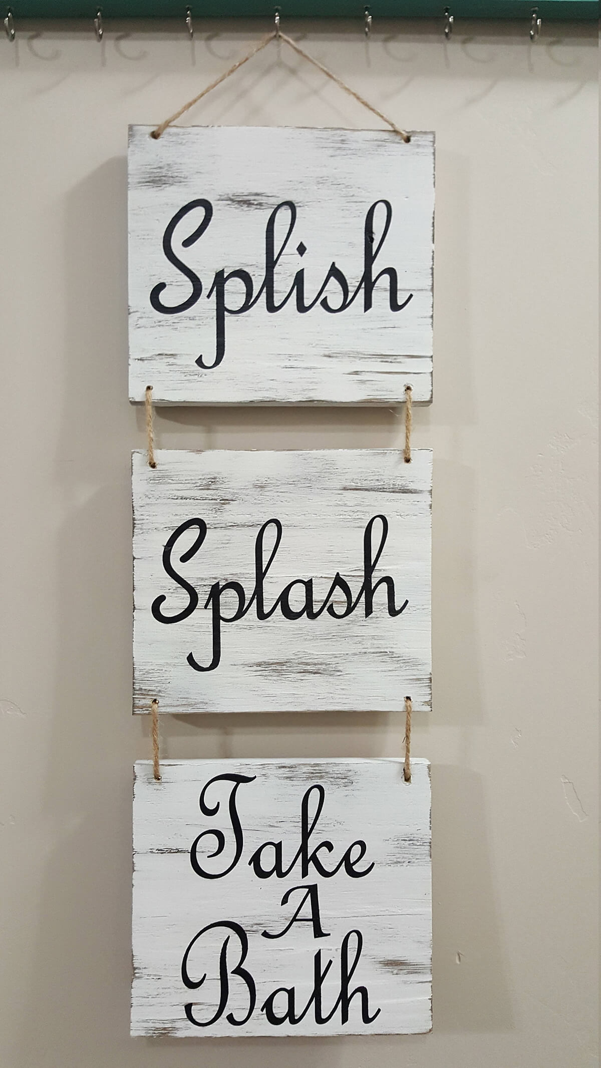 Splish Splash Take A Bath Hanging Sign