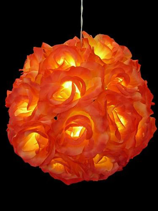 Lit Roses Flower Ball