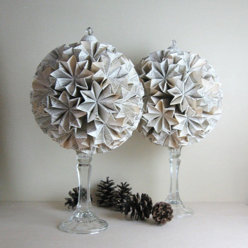 Geometrical Pages Flower Ball Arrangement