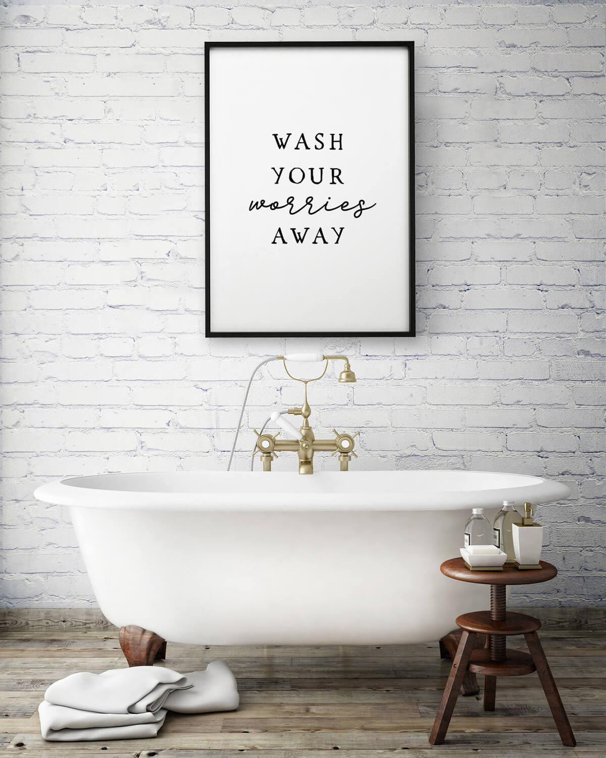 Wash Your Worries Away Wall Sign