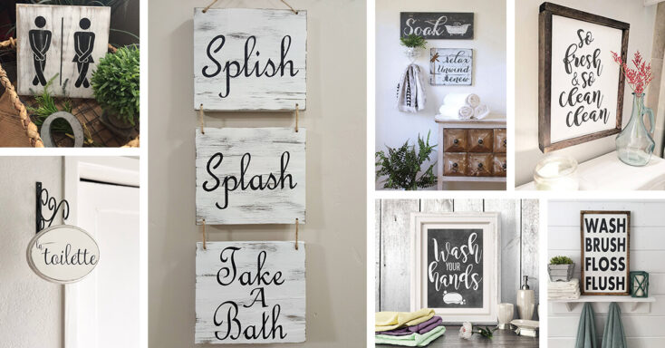 Featured image for 35+ Cute Bathrooms Sign Ideas to Make Your Bathroom Cozy and Inviting