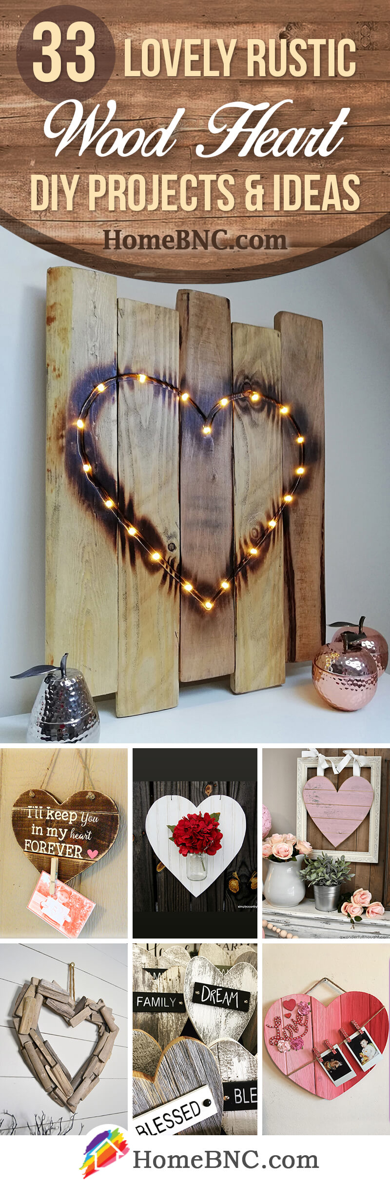 33 Adorable Rustic Wood Heart DIY Projects and Ideas to Show Your Love