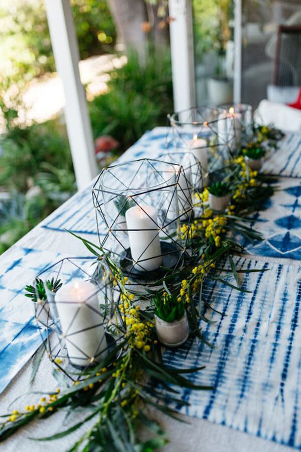 Sunny and Geometric Outdoor Centerpiece
