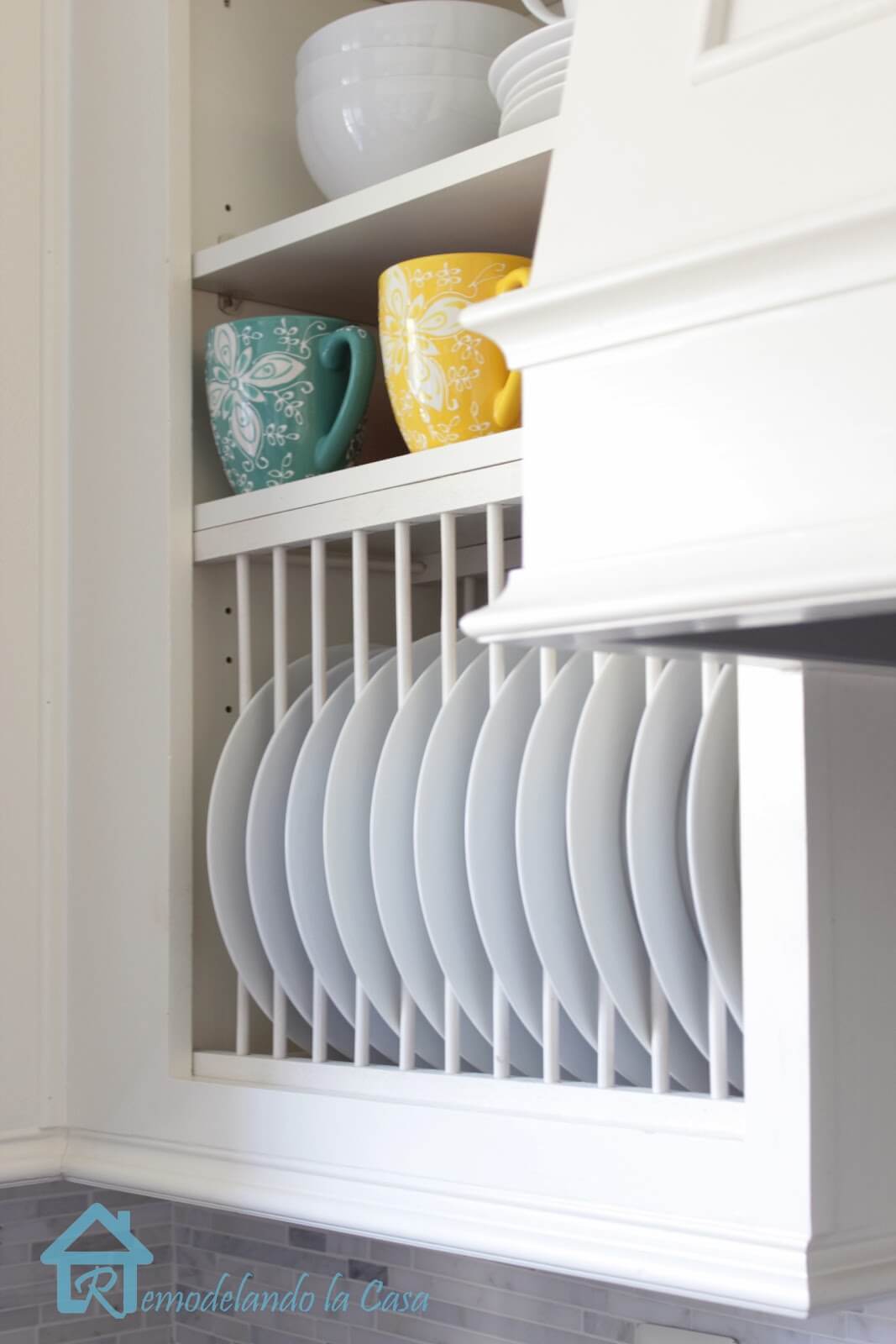 Save Space with a DIY Plate Rack