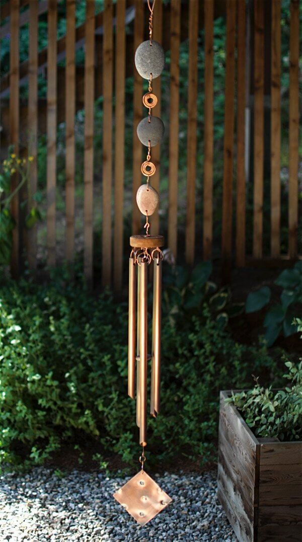 Exquisite Stone and Copper Wind Chime