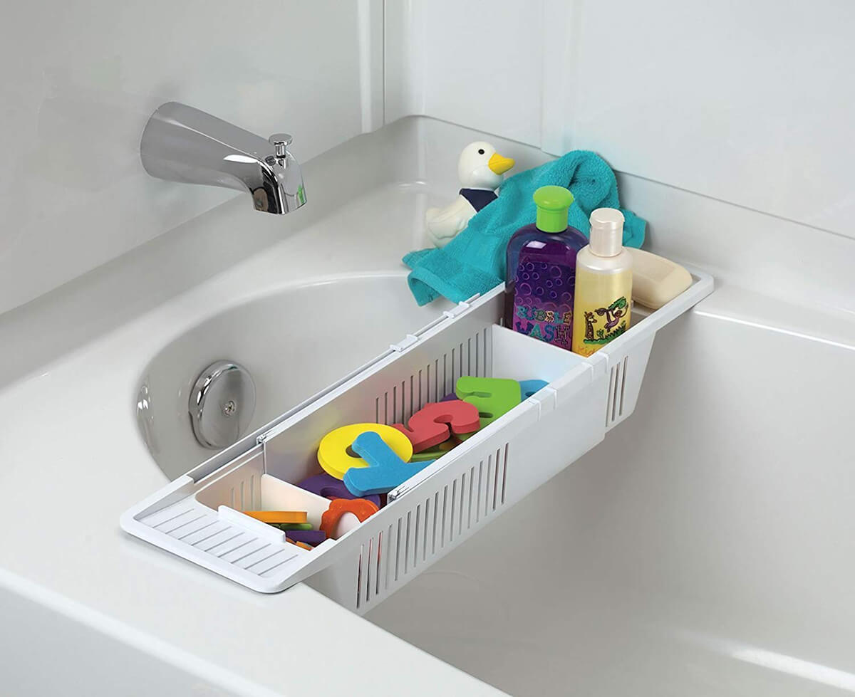 Cross-Tub Bath Bin Toy Storage