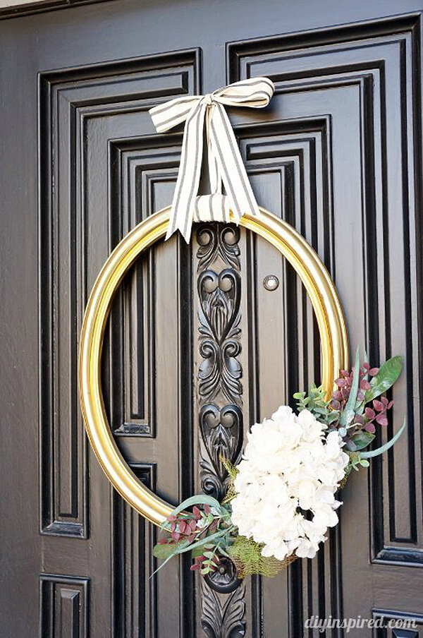 Beautiful Antique Mirror Frame Wreath