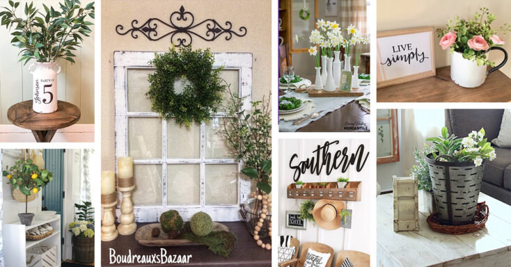 Featured image for 15+ Fresh Farmhouse Decor Ideas with Greenery that will Make any Room More Inviting