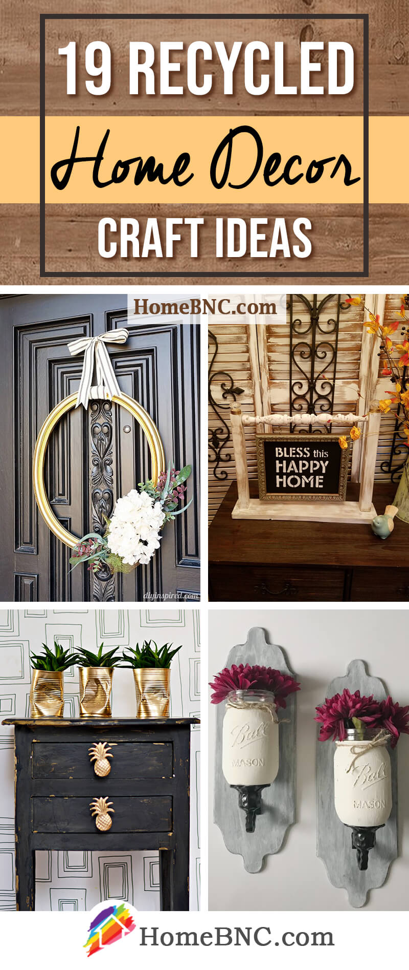 19 Recycled Home Decor Craft Ideas and Projects for 2023