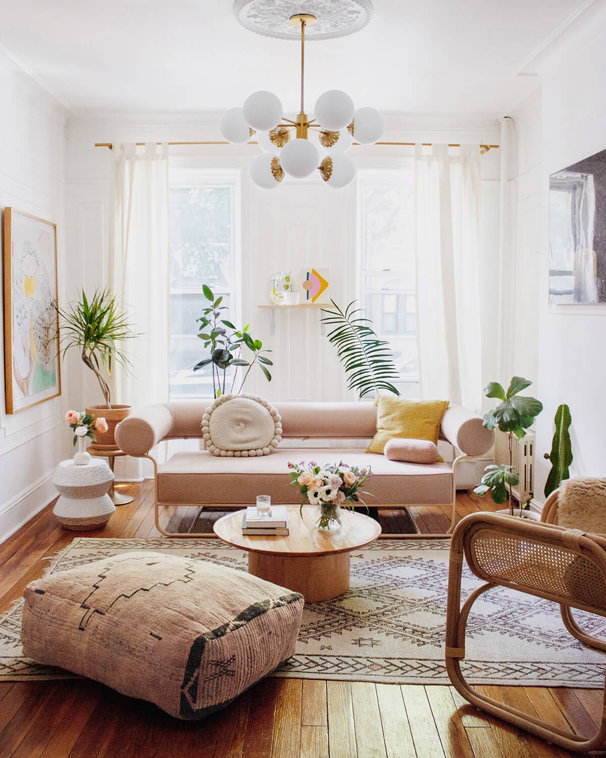 living apartment decor nature inspired organic airy curtains homebnc