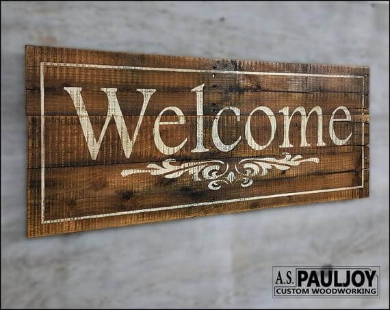 Dark and Weathered Wooden Sign