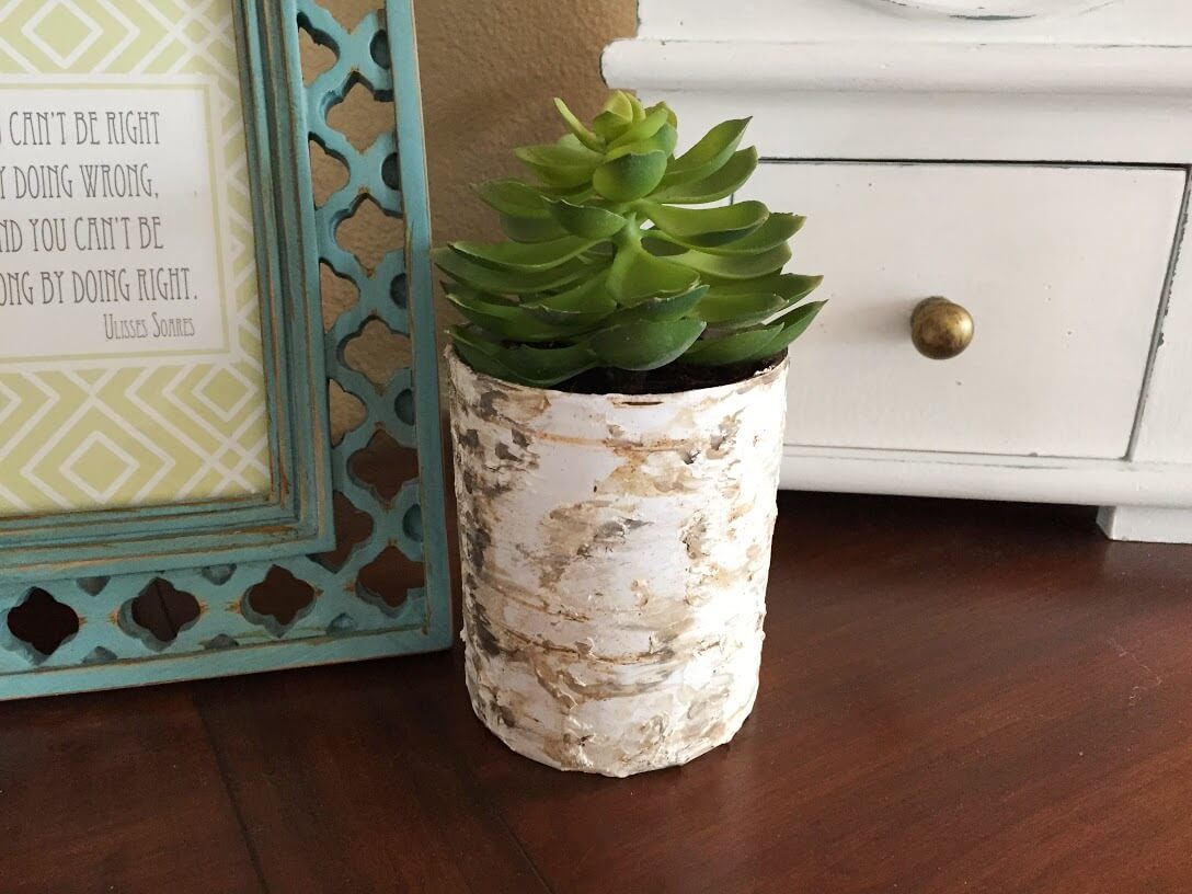 Birch Vase from Scrapbook Paper