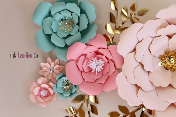 32 Best Paper Flower Decoration Ideas And Designs For 2021 - Room Decor Ideas Nursery Paper Flowers