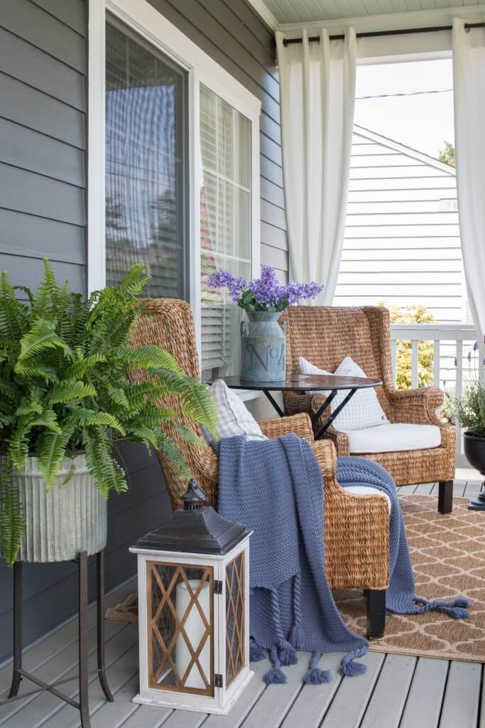 Cozy French Farmhouse Porch For Two Homebnc