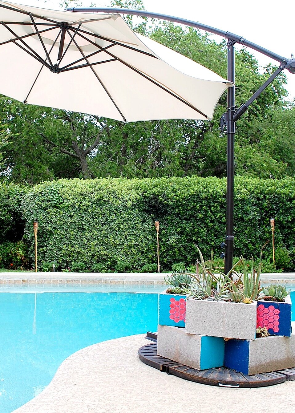 Create a Unique Poolside Planter with Blocks